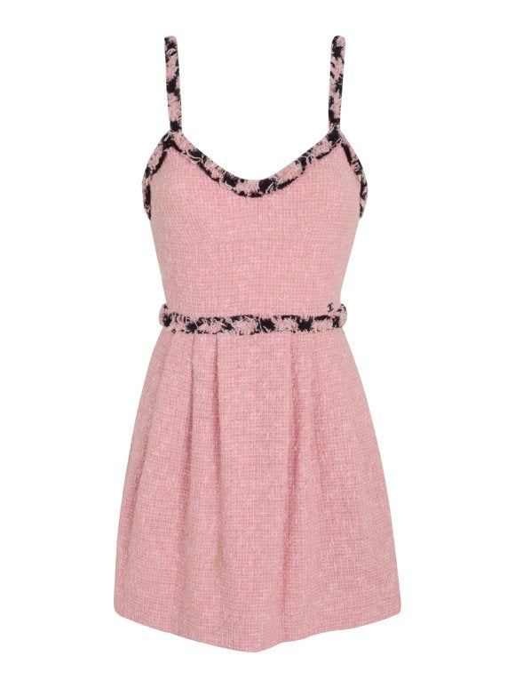 pink chanel mini dress Chanel Rare Collectors Pink Tweed dress