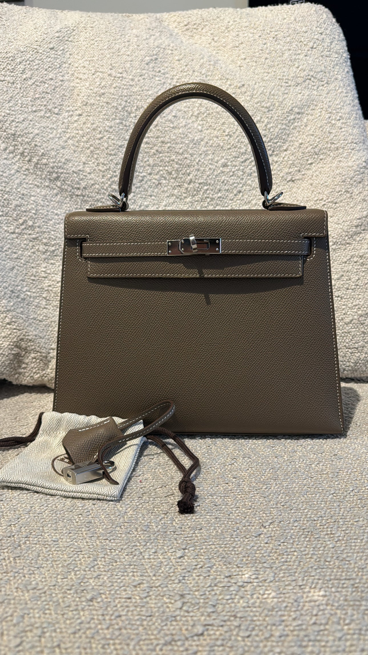 Hermes Kelly 25 Etoupe phw