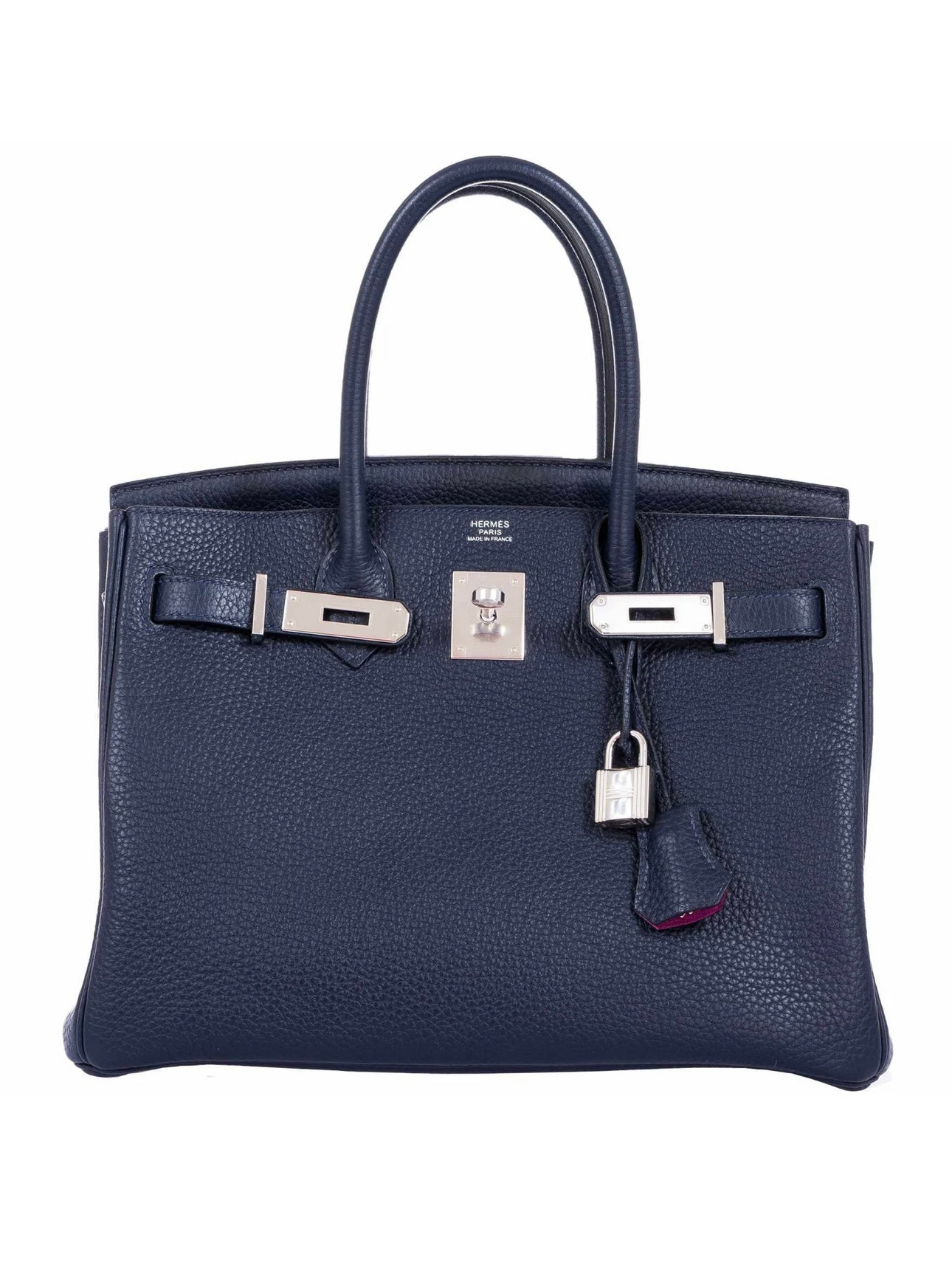 Hermes Birkin 30 Bleu Nuit/Rose Pourpre Verso PHW