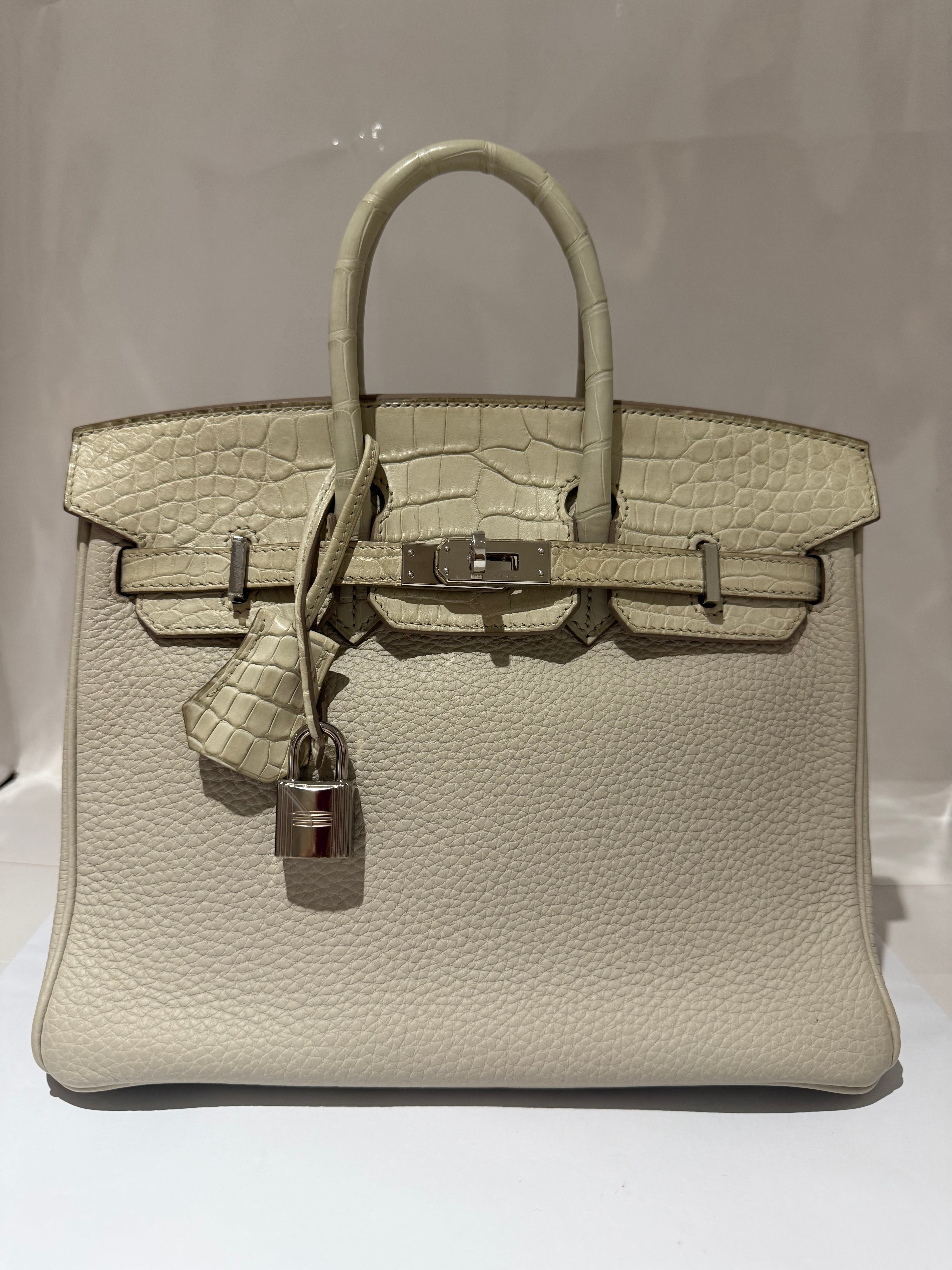 Hermes Birkin Touch 25 beton togo/alligator