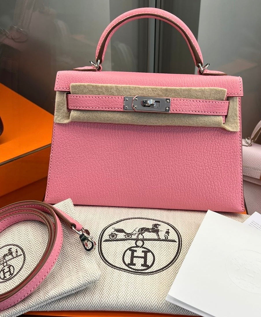 Hermes Mini Kelly Rose Confetti